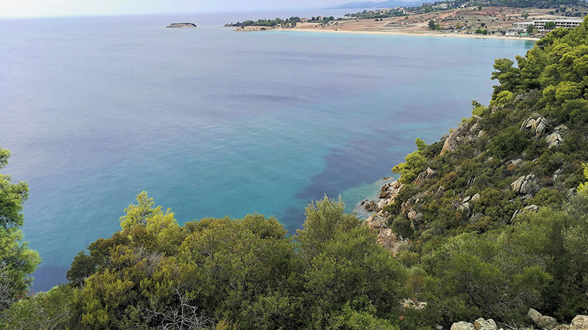 Türkisblaues Meer bei Nikiti auf Sithonia, Chalkidiki